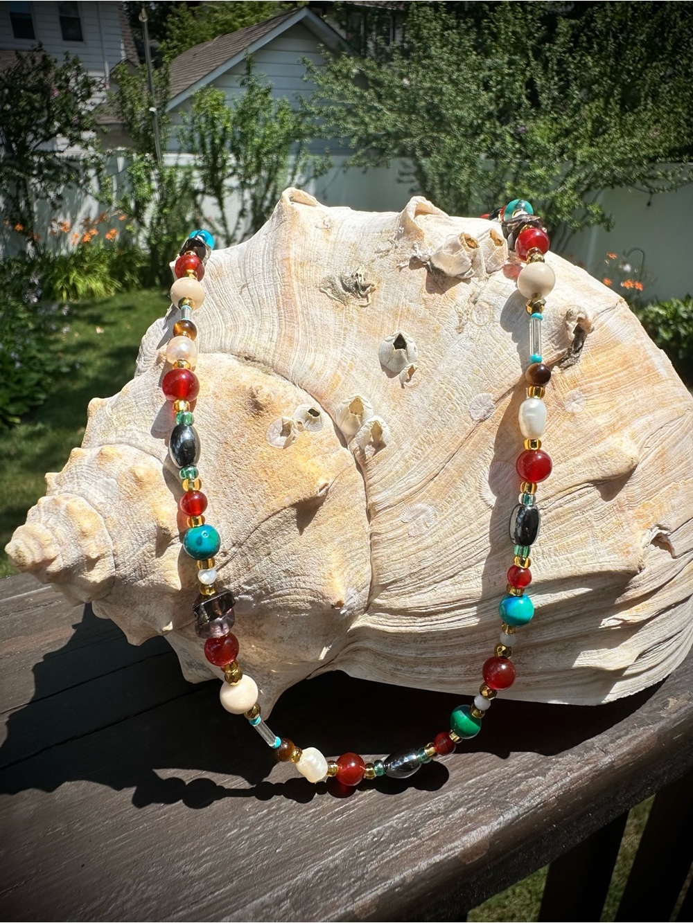 Southwestern Inspired Beaded Necklace - Handmade, Genuine Gemstones